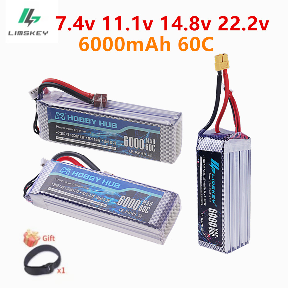 4S Lipo Battery 14.8V 6000Mah - 7,4V 11,1V 14,8V 22,2V 6000mAh LiPo-Akku