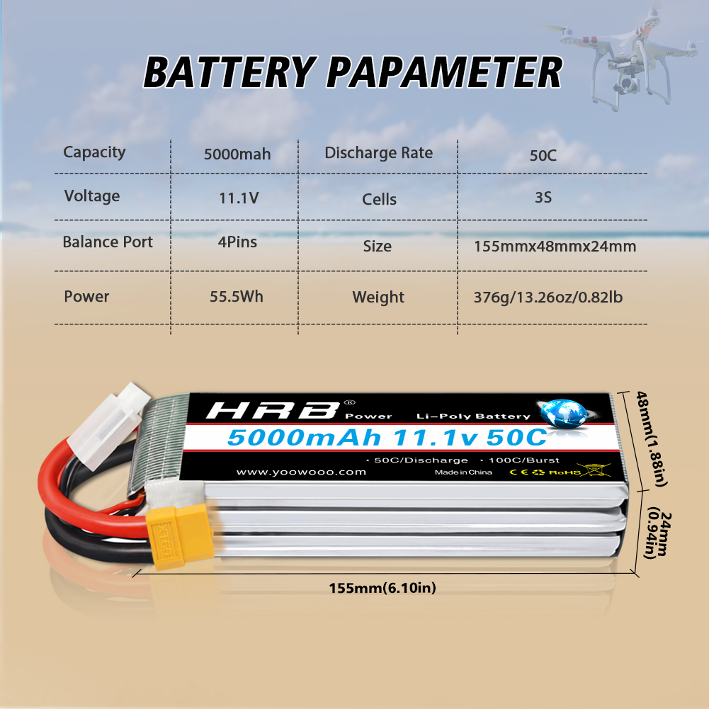 HRB Lipo Batterie 2S 3S 4S 6S  – 6S Lipo Battery 22.2V 5000Mah Bewertung und Preis