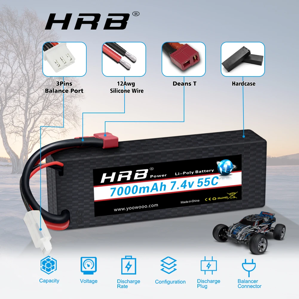 HRB Lipo Batterie 2S 3S 4S 6S  – 6S Lipo Battery 22.2V 5000Mah Bewertung und Preis