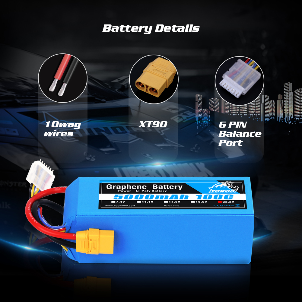 Yowoo Graphene Lipo Akku 6S 22 – 6S Lipo Battery 22.2V 5000Mah Bewertung und Preis