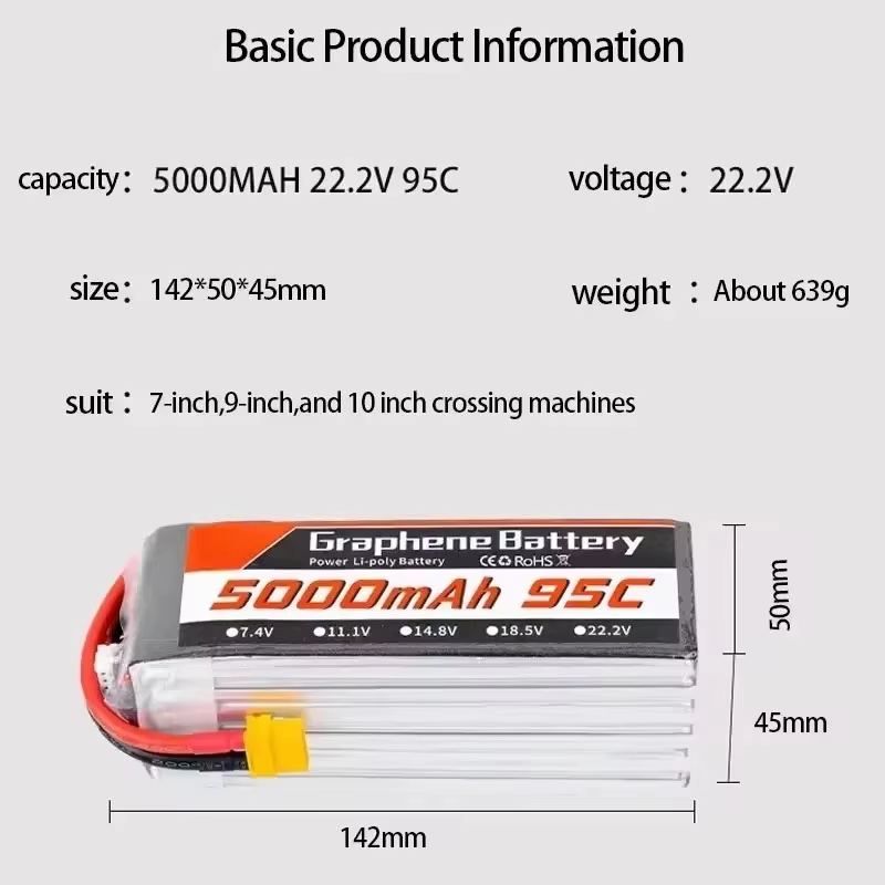95C 22,2V 6S 5000mAh Lipo-Akku – 6S Lipo Battery 22.2V 5000Mah Bewertung und Preis
