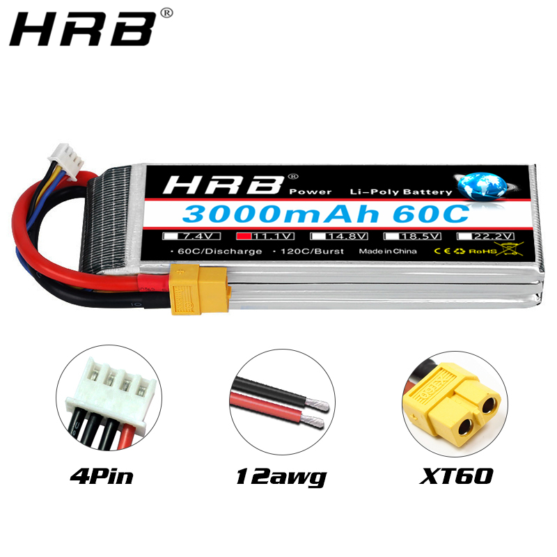 HRB Lipo Batterie 2S 3S 4S 6S  – 4S Lipo Battery 14.8V 6000Mah Bewertung und Preis