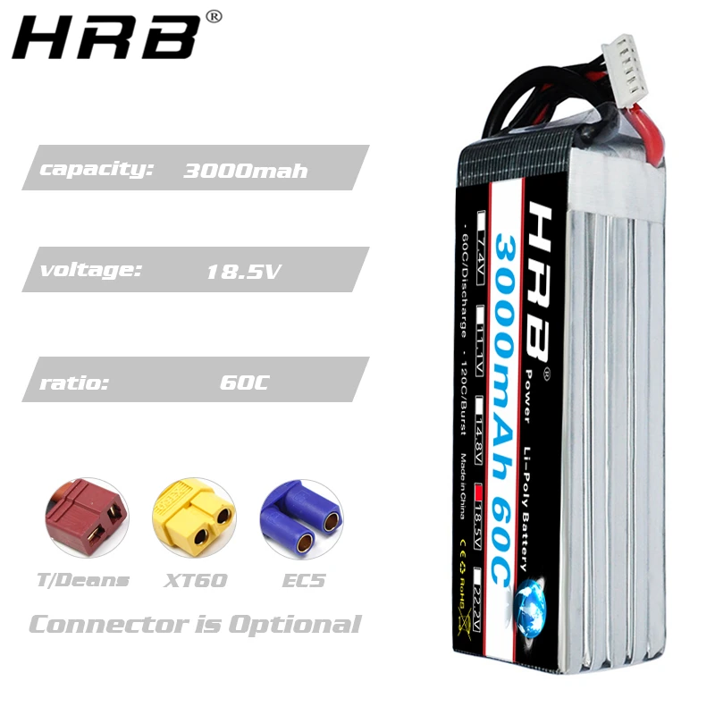HRB Lipo Batterie 2S 3S 4S 6S  – 4S Lipo Battery 14.8V 6000Mah Bewertung und Preis